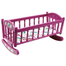 Кроватка для куклы MToys S0013, пластиковая колыбель, 19х20х37 см (S0013 Violet-RT)