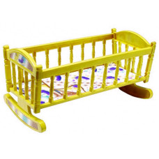 Кроватка для куклы MToys S0013, пластиковая колыбель, 19х20х37 см (S0013 Yellow-RT)