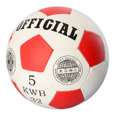 Футбольный мяч Official 2500-203, размер №5, Бело-красный (2500-203 Red-RT)