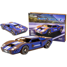 Деревянный 3D конструктор PuzzleOK Puz-26915, Fast car Gt, 164 детали (Puz-26915-RT)