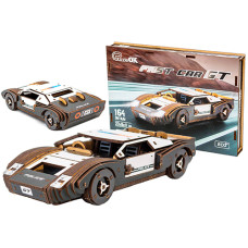 Деревянный 3D конструктор PuzzleOK Puz-26916, Fast car Gt, 164 детали (Puz-26916-RT)