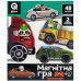 Детская магнитная игра Qbee QB600-002 Транспорт, 2 основы машинок (QB600-002-RT)
