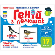 Карточки Домана Ranok Creative 10107193 E, Гений с пеленок. Птицы Украины (10107193-RT)