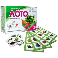 Лото для детей Strateg 30366 Фрукты и овощи (30366-RT)