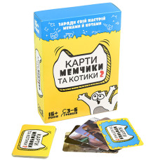 Настольная игра для компании взрослых Strateg 30735 Карты мемчики и котики 2 (30735-RT)