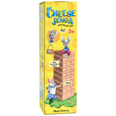 Настольная игра Дженга Strateg 330545, Cheese Jenga, 54 бруска (30545-RT)