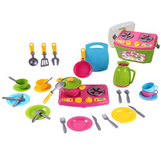 Набор игрушечной посуды с плиткой Технок 3596TXK K на 37 предметов (3596TXK-RT)