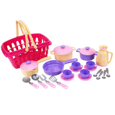 Набор игрушечной посуды в корзине Технок 4449TXK K на 26 предметов (4449TXK-RT)