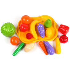 Игровой набор Фрукты и овощи Технок 5347TXK с подносом (5347TXK-RT)