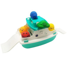 Набор игрушек для купания Технок 7938TXK Паром с животными, 6 штук (7938TXK Turquoise-RT)