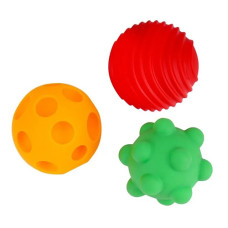 Тактильные мячики для малышей Технок 8966TXK C в наборе 3 шт. (8966TXK-RT)