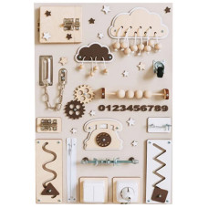 Бизиборд деревянный Temple Group TG6040006, Бежевый, 60х40 см (TG6040006-RT)