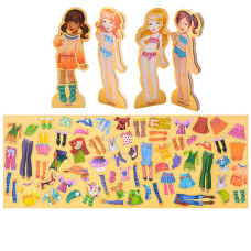 Настольная игра Tree Toys MD 1076 L магнитная одевалка Гардероб (MD 1076-RT)