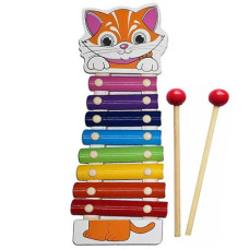 Ксилофон детский с палочками Treetoys MD0712 C Котик (MD0712-1-RT) Ксилофон детский с палочками Treetoys MD0712 C Котик (MD0712-1-RT)