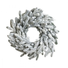 Венок новогодний SIGA Ukraine Лесной Виденский в снегу 45 см полипропилен Зеленый (BEL-ВНВС)