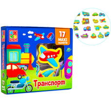 Набор магнитов Maxi Vladi Toys VT3106-26 B, Транспорт, 17 штук (VT3106-26-RT)