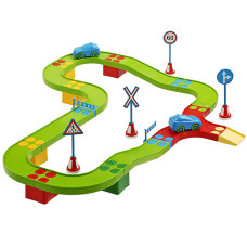 Пластиковый конструктор игрушка Юника 70262, Автотрек на 73 детали (70262-RT)
