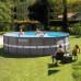 Каркасный бассейн  с набором для ухода Intex 610х122 см, песочный насос, лестница, тент, подстилка (IP-170886)