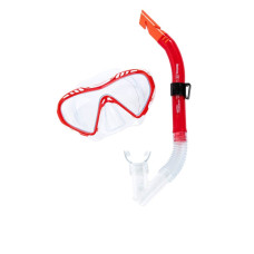 Детский набор для снорклинга маска с трубкой Bestway "Спортивный" размер M Красный (IP-169899)