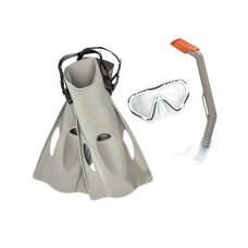 Детский набор для плавания и ныряния Bestway маска ласты и трубка размер М Серый (IP-170729)