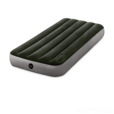 Надувной матрас одноместный надувная мебель Intex Pillow Rest Classic с ножным насосом ПВХ 76x191x25 см (IP-171869)