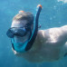 Подростковая маска с трубкой для плавания и снорклинга Bestway размер XXL Голубая (IP-173223)