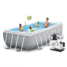 Каркасний басейн Intex 26788-5, 400 x 200 x 100 см (басейн, підстилка, драбина, фільтр 7 900 л/год, тент)