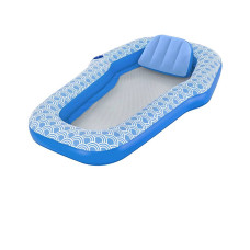 Надувний матрац гамак «Комфорт плюш» Bestway 43554, з плюшевим покриттям, подушкою, 178 х 117 см