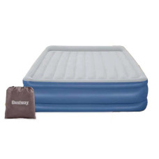 Надувне ліжко Bestway 67692, 193 x 203 x 51 см (193 х 203 х 56 см), вбудований електронасос. Двомісна, синя