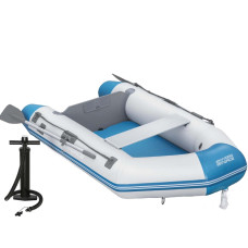 Двомісний надувний човен Bestway 65046 Caspian Elitee, 230 х 130 х 33 см,  (весла, ручний насос)