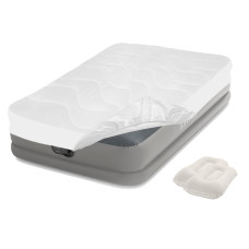 Надувне ліжко Intex 64112-3, 99 х 191 х 30 см, вбудований електронасос від USB, наматрацник, подушка. Односпальне