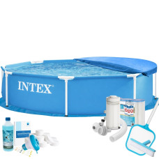 Каркасний басейн MaxPro Intex 28205-9в1, 244 х 51 см (басейн, підстилка, фільтр 2 006 л/год, картриджі, альгенікс, хлор таблетки, тент, сачок, щітка) Каркасний басейн MaxPro Intex 28205-9в1, 244 х 51 см (басейн, підстилка, фільтр 2 006 л/год, картриджі, альгенікс, хлор таблетки, тент, сачок, щітка)