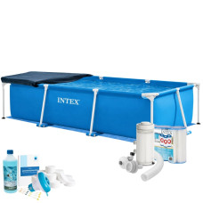 Каркасний басейн Max Intex 28271-7в1, 260 х 160 х 65 см (басейн, підстилка, фільтр 2 006 л/год, картриджі, альгенікс, хлор таблетки, тент) Каркасний басейн Max Intex 28271-7в1, 260 х 160 х 65 см (басейн, підстилка, фільтр 2 006 л/год, картриджі, альгенікс, хлор таблетки, тент)