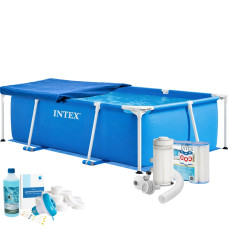 Каркасний басейн Max Intex 28270-7в1, 220 х 150 х 60 см (басейн, підстилка, фільтр 2 006 л/год, картриджі, альгенікс, хлор таблетки, тент) Каркасний басейн Max Intex 28270-7в1, 220 х 150 х 60 см (басейн, підстилка, фільтр 2 006 л/год, картриджі, альгенікс, хлор таблетки, тент)