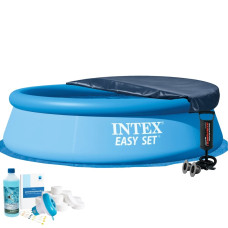 Надувний басейн Intex 28120-6в1, 305 х 76 см (басейн, підстилка, насос, альгенікс, хлор таблетки, тент) Надувний басейн Intex 28120-6в1, 305 х 76 см (басейн, підстилка, насос, альгенікс, хлор таблетки, тент)