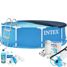 Каркасний басейн MaxPro Intex 28200-10в1, 305 х 76 см (басейн, підстилка, драбина, фільтр 2 006 л/год, картриджі, альгенікс, хлор таблетки, тент, сачок, пилосос) Каркасний басейн MaxPro Intex 28200-10в1, 305 х 76 см (басейн, підстилка, драбина, фільтр 2 006 л/год, картриджі, альгенікс, хлор таблетки, тент, сачок, пилосос)