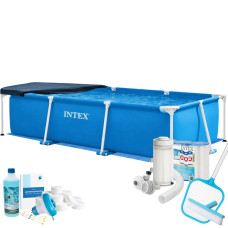 Каркасний басейн Max Intex 28272-9в1, 300 х 200 х 75 см (басейн, підстилка, фільтр 2 006 л/год, картриджі, альгенікс, хлор таблетки, тент, сачок, щітка) Каркасний басейн Max Intex 28272-9в1, 300 х 200 х 75 см (басейн, підстилка, фільтр 2 006 л/год, картриджі, альгенікс, хлор таблетки, тент, сачок, щітка)