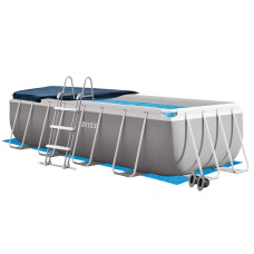 Каркасний басейн Intex 26788-4в1, 400 х 200 х 100 см (басейн, підстилка, драбина, тент)