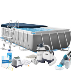 Каркасний басейн MaxPro Intex 26792-11в1 488 х 244 х 107 см (басейн, підстилка, драбина, фільтр 3 500 л/год, пісок, хлоргенератор 4 г/год, сіль, альгенікс, тент, скіммер, акум. пилосос) Каркасний басейн MaxPro Intex 26792-11в1 488 х 244 х 107 см (басейн, підстилка, драбина, фільтр 3 500 л/год, пісок, хлоргенератор 4 г/год, сіль, альгенікс, тент, скіммер, акум. пилосос)