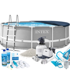 Каркасний басейн Max Intex 26726-10в1 457 x 122 см (басейн, підстилка, драбина, фільтр 7 900 л/год, пісок, альгенікс, хлор таблетки, тент, скіммер, пилосос) Каркасний басейн Max Intex 26726-10в1 457 x 122 см (басейн, підстилка, драбина, фільтр 7 900 л/год, пісок, альгенікс, хлор таблетки, тент, скіммер, пилосос)