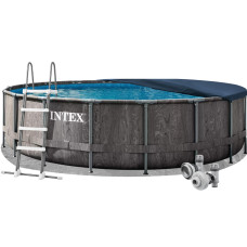 Каркасний басейн Intex 26744-4в1, 549 x 122 см (басейн, підстилка, драбина, тент)