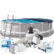 Каркасний басейн MaxPro Intex 26732-11в1 549 x 122 см (басейн, підстилка, драбина, фільтр 10 500 л/год, пісок, альгенікс, хлоргенератор 16 г/год, сіль, тент, скіммер, пилосос) Каркасний басейн MaxPro Intex 26732-11в1 549 x 122 см (басейн, підстилка, драбина, фільтр 10 500 л/год, пісок, альгенікс, хлоргенератор 16 г/год, сіль, тент, скіммер, пилосос)