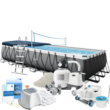 Каркасний басейн MaxPro Intex 26368-12в1, 732 х 366 х 132 см (басейн, підстилка, драбина, фільтр 10 500 л/год, пісок, альгенікс, хлоргенератор 16 г/год, сіль, тент, скіммер, робот-пилосос, волейбол) Каркасний басейн MaxPro Intex 26368-12в1, 732 х 366 х 132 см (басейн, підстилка, драбина, фільтр 10 500 л/год, пісок, альгенікс, хлоргенератор 16 г/год, сіль, тент, скіммер, робот-пилосос, волейбол)