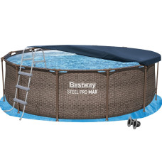 Каркасний басейн Bestway 56709-4в1, 366 x 100 см (басейн, підстилка, драбина, тент)