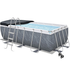 Каркасний басейн Bestway 56722-4в1, 412 х 201 х 122 см (басейн, підстилка, драбина, тент)
