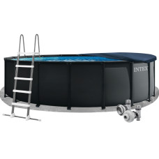 Каркасний басейн Intex 26330-4в1, 549 x 132 см (басейн, підстилка, драбина, тент)