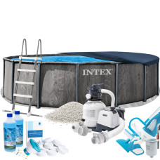 Каркасний басейн Max Intex 26742-10в1, 457 x 122 см (басейн, підстилка, драбина, фільтр 7 900 л/год, пісок, альгенікс, хлор таблетки, тент, скіммер, пилосос) Каркасний басейн Max Intex 26742-10в1, 457 x 122 см (басейн, підстилка, драбина, фільтр 7 900 л/год, пісок, альгенікс, хлор таблетки, тент, скіммер, пилосос)