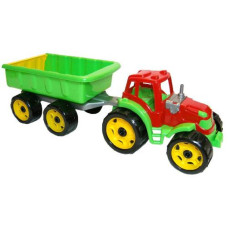 Трактор детский Технок с прицепом пластик Зеленый (TB-1439)