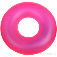 Intex 59262-pink (Диаметр 91см) Надувной круг неоновый. Розовый