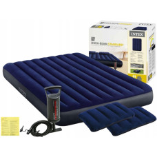 Intex 64765 (203 x 152 x 25см) Надувной матрас с насосом и подушками (68765)